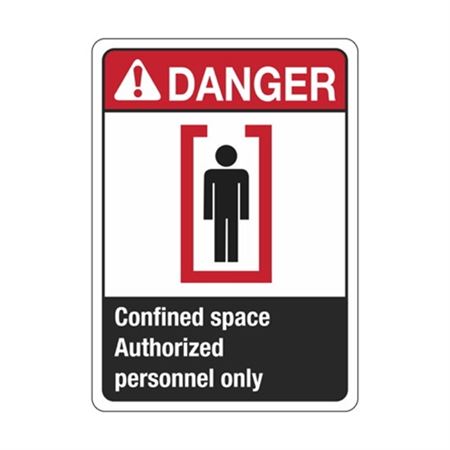 Danger Confined Space Authorized Personnel Only Sign